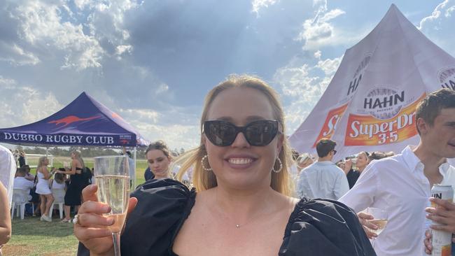 Punters dressed in their finest black and white for Derby Day races in Dubbo. Photo: Tijana Birdjan.