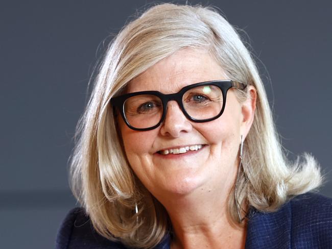 DAILY TELEGRAPH 5TH APRIL 2023EMBARGOED FOR 2023 POWER 100 SPECIAL - DO NOT USE BEFORE Pictured in Sydney is Aware Super chair Sam Mostyn for Daily Telegraph Power 100 special.Picture: Richard Dobson