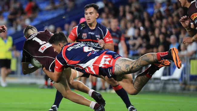 17th October 2020, Action during the Gold Coast Rugby League Under 18Ã•s Grand Final against the Burleigh Bears played at CBus Stadium Photo: Scott Powick Newscorp