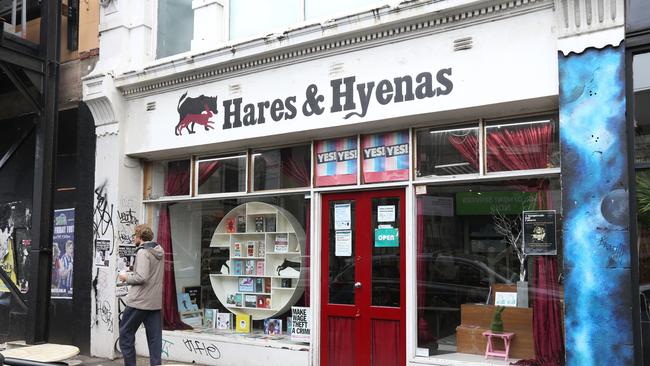 Original location of LGBTQI bookstore called Hares and Hyenas in Fitzroy, Picture: Tim Carrafa