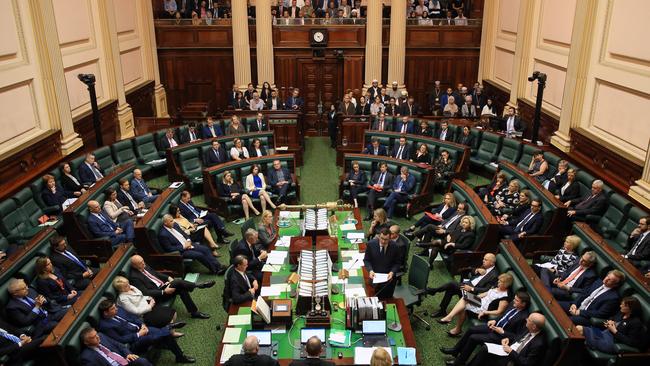 Victorian parliament will return to scheduled sitting weeks from June. Picture: Aaron Francis