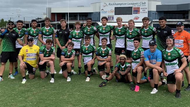 The Townsville Blackhawks under-17s after their Cyril Connell Cup clash with the CQ Capras at Browne Park, Rockhampton, on February 17, 2024.