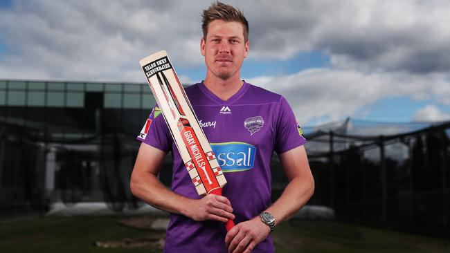 James Faulkner has been working with Hurricanes assistant coach Michael Di Venuto to recapture his blistering best with the willow. Picture: NIKKI DAVIS-JONES