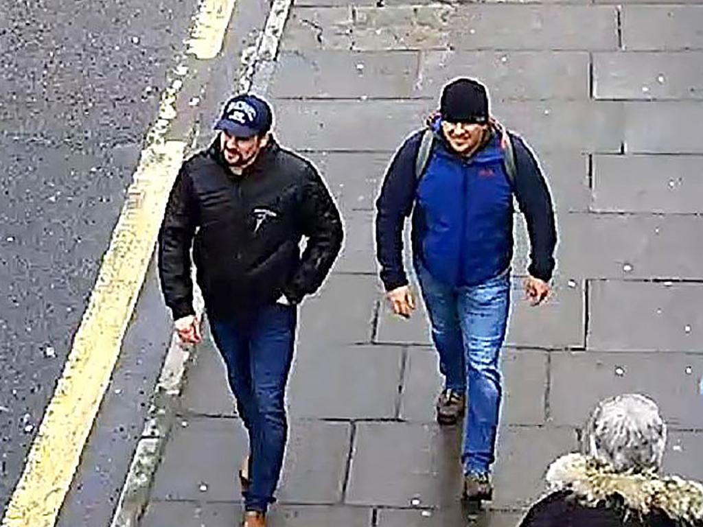 Ruslan Boshirov and Alexander Petrov are suspected of carrying out the nerve agent attack on former Russian spy Sergei Skripal and his daughter Yulia. Picture: Metropolitan Police/AFP