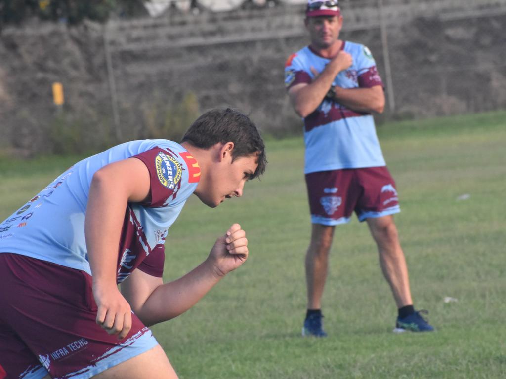 CQ Capras under-19 squad at a pre-season training session at Kettle Park, Rockhampton, on December 18, 2024.