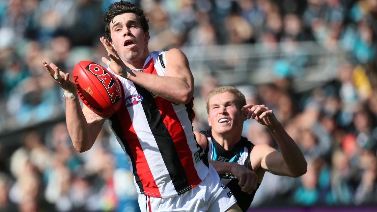 Paddy McCartin during his first AFL season at St Kilda after being the No.1 draft pick in 2014. Picture: AAP Image