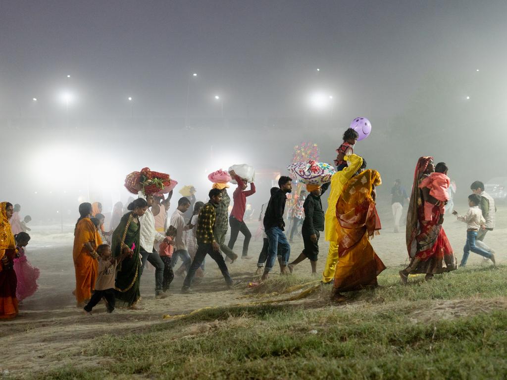 Thousands of Hindus defied court orders not to bathe in the river. Picture: Anindito Mukherjee/Getty Images