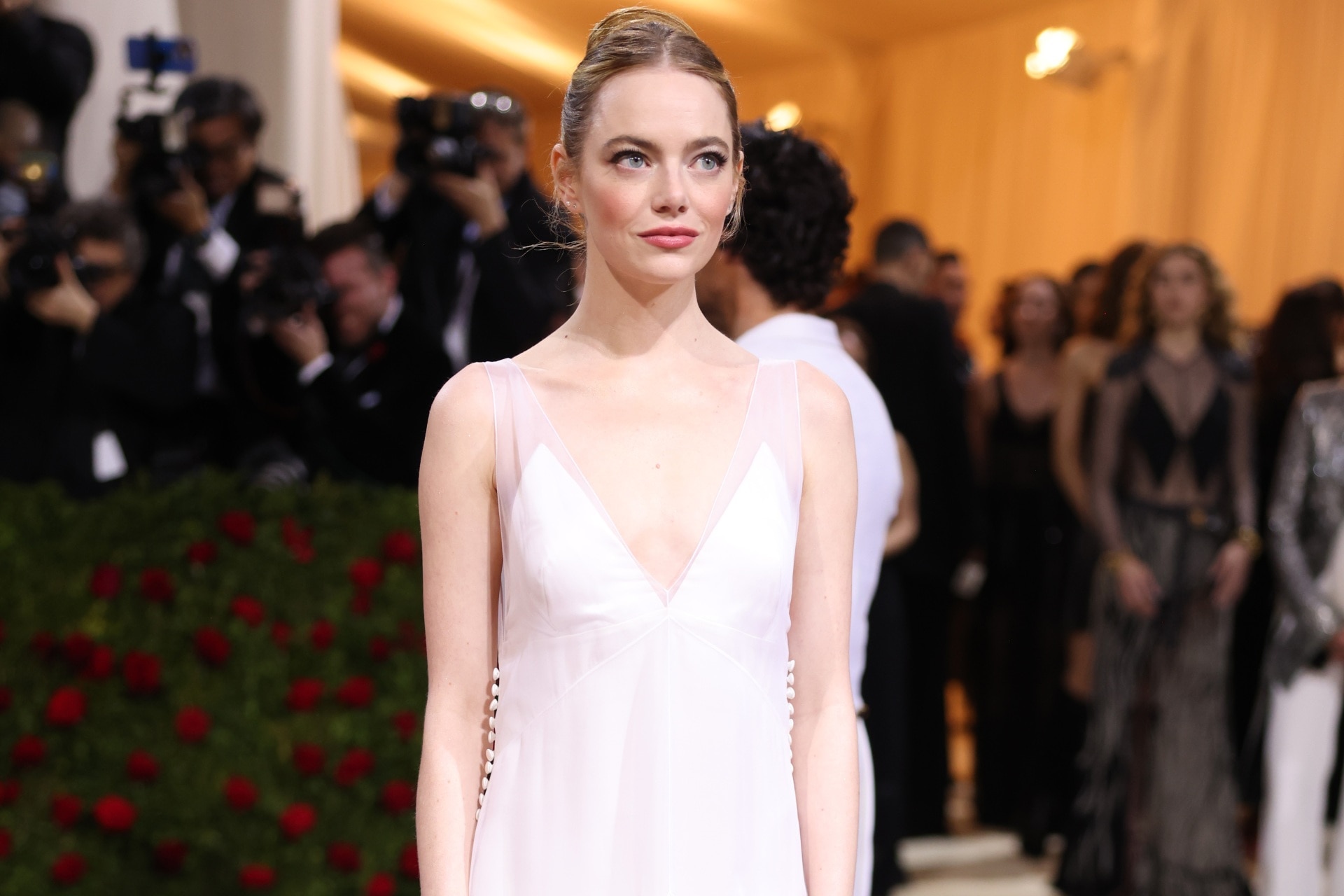 Emma Stone Rewears Her Louis Vuitton Wedding Afterparty Dress to