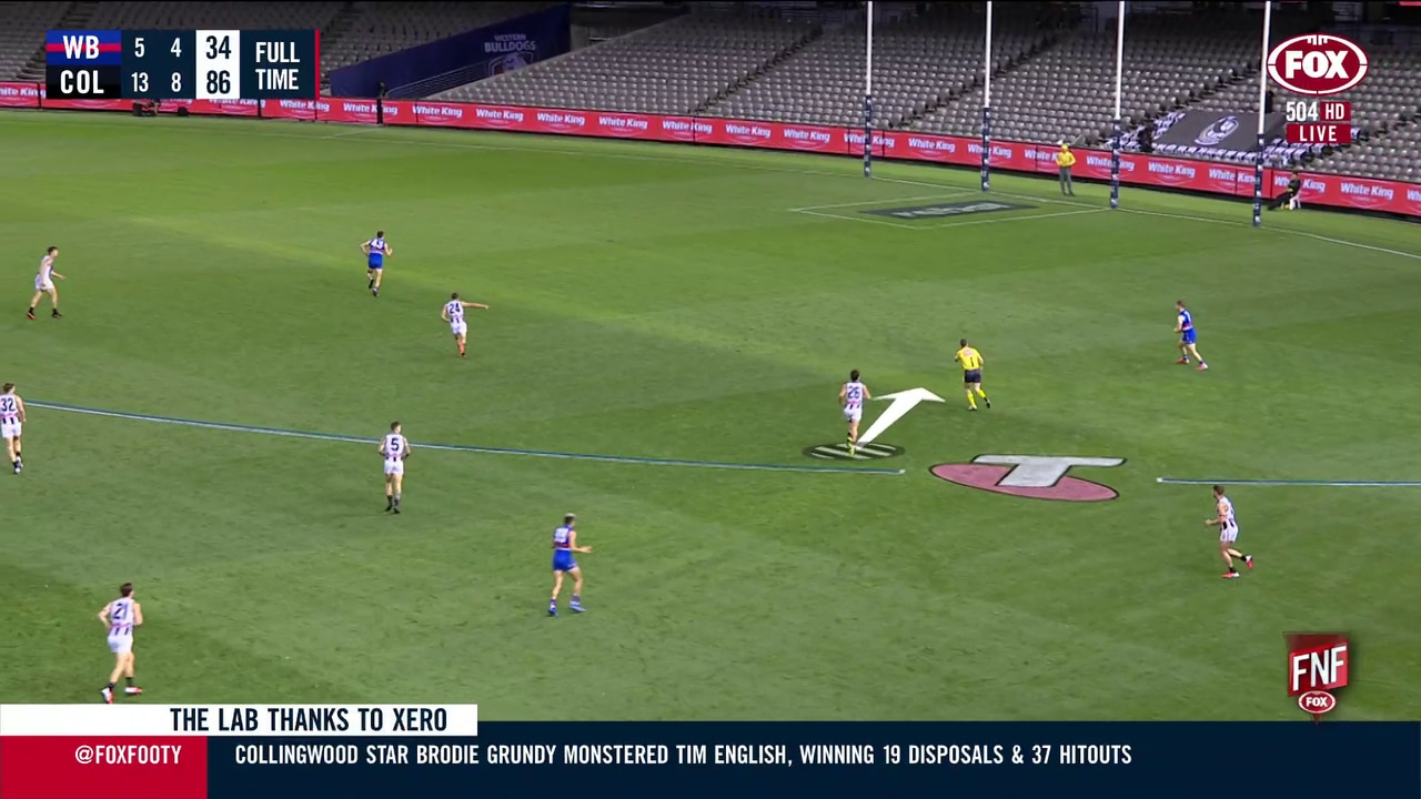 Collingwood didn't give the Bulldogs an inch coming out of defence.
