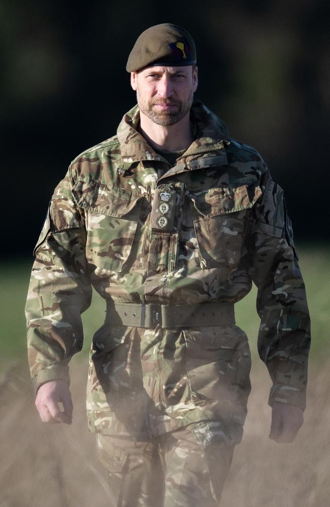 Prince William cuts a dashing figure at Salisbury Plain in Wiltshire. Picture: Samir Hussein/WireImage