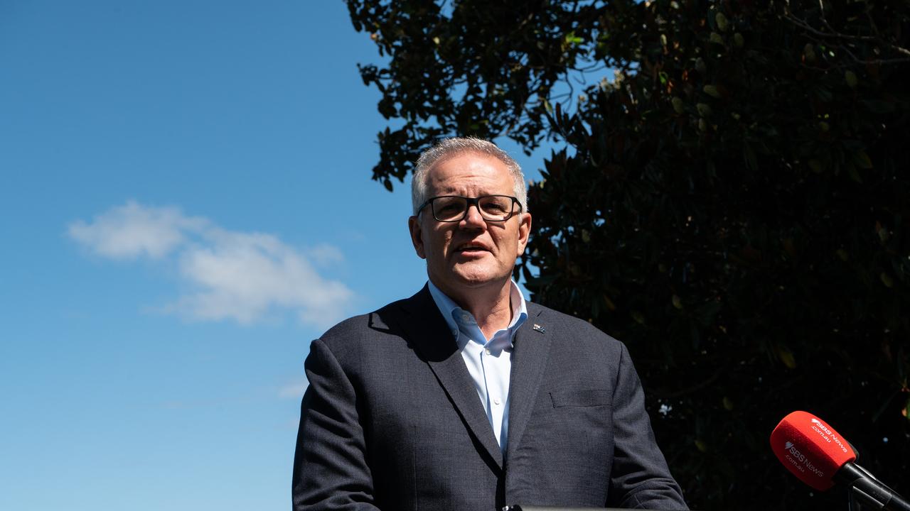 Prime Minister Scott Morrison will not say if the petrol excise will be reduced or frozen in the upcoming budget. Picture: NCA NewsWire / Flavio Brancaleone