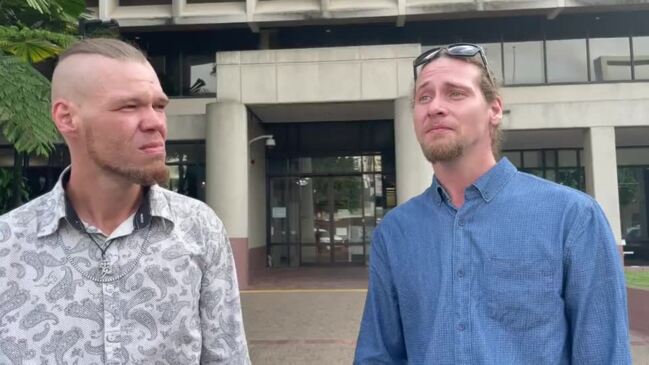 Brody Martin and brother Jesse Martin outside Cairns Court after being sentenced.