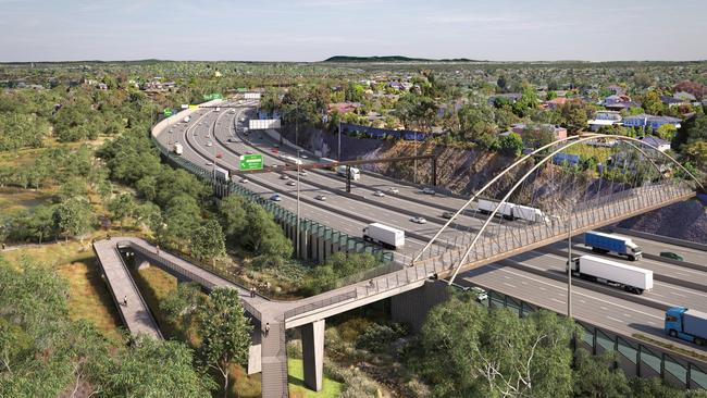 A render of the North East Link. Picture: Supplied