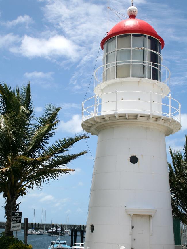 The lighthouse from Pine Islet now rests at the Mackay Marina. Picture: williwonker (Flickr)