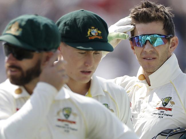 LEEDS, ENGLAND - AUGUST 25: Tim Paine of Australia looks on during day four of the 3rd Specsavers Ashes Test match between England and Australia at Headingley on August 25, 2019 in Leeds, England. (Photo by Ryan Pierse/Getty Images)