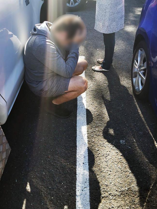 Junior soccer coach Grant Harden faces almost 200 charges. Pictured during his arrest last year. Picture: AFP