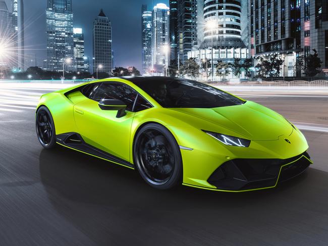 EMBARGO FOR TWAM 20 NOV 2021. FEE APPLIES. Lamborguini Huracan Evo Fluo Capsule.Source: Lamborguini