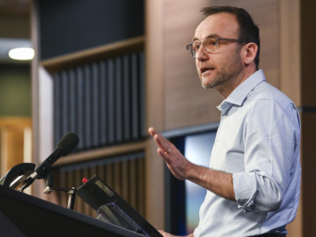 Australian Greens Leader Adam Bandt criticised Albo’s backflip. Picture: NewsWire / Martin Ollman