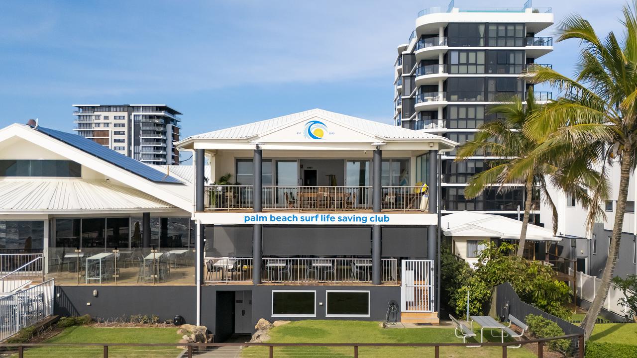 The Palm Beach Surf Life Saving Club on the Gold Coast has been converted into a beach retreat. Picture: Luke Marsden