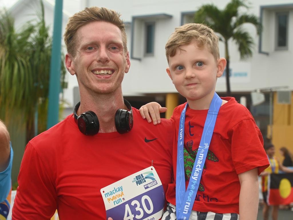 Dylan and Jack Motteram at Mackay Marina Run Sunday 4 June 2023 Picture: Michaela Harlow