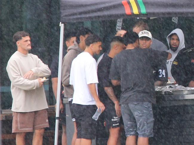 Penrith players, including Nathan Cleary, at Panthers Rugby League Academy on Wednesday, December 20. Credit: Supplied.