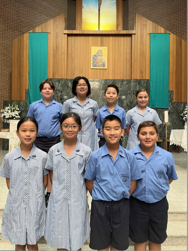 Our Lady of Mt Carmel Catholic Primary School leaders.