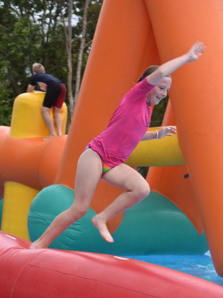 PARTY TIME: There were plenty of splatters and splashes at Dalby's pool party on Saturday.