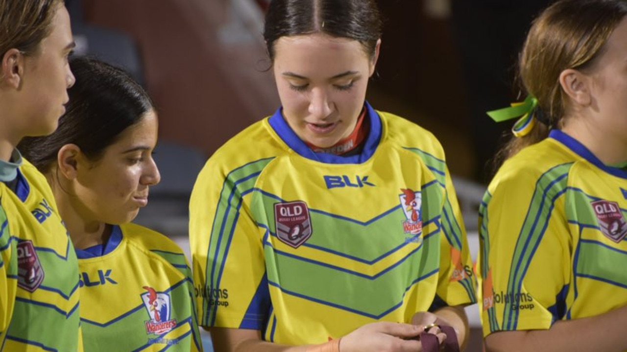 Wanderers U17 Girls defeated Norths 23-6 in the RLMD Grand Final. Millie Hale and Emma Webb. Picture: Matthew Forrest