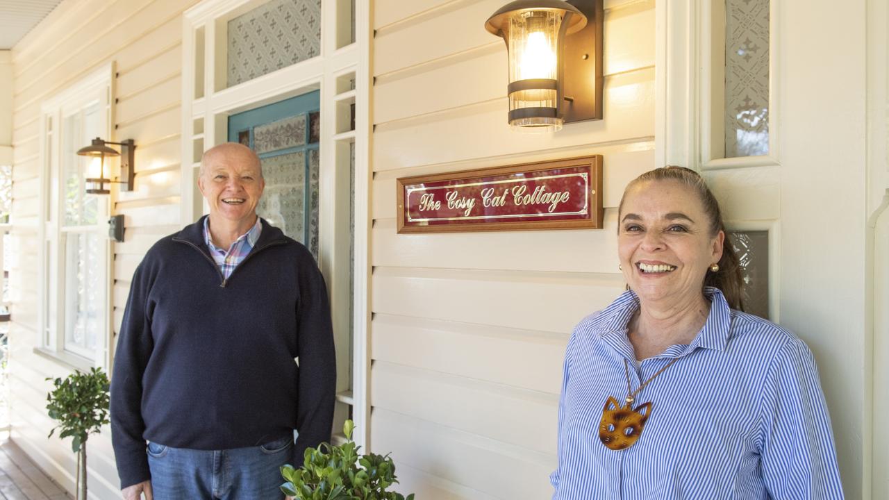 Michael and Janice Routledge from The Cosy Cat Cottage in Boulton Terrace. Picture: Nev Madsen.