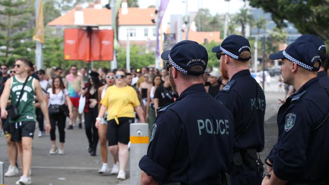 Revellers arrive at Festival X in Olympic Park this afternoon with Calvin Harris headlining the dance festival. A heavy police and security presence is on-hand outside and inside the venue as people show their tickets and ID to get in.