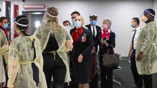 Permits have been checked at Melbourne Airport. Picture: Ian Currie