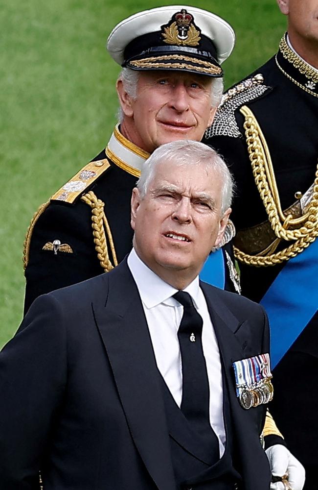 King Charles has banned his brother Prince Andrew from Buckingham Palace. Picture: PETER NICHOLLS / POOL / AFP.