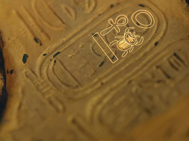 The reworked name inside. Screen capture: King Tut: Forgotten Treasure