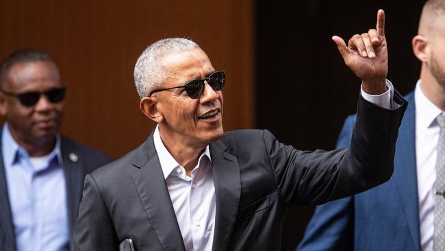 Wurundjeri elder Aunty Joy Murphy Wandin performed a Welcome to Country for Barack Obama. Picture: Julian Andrews.