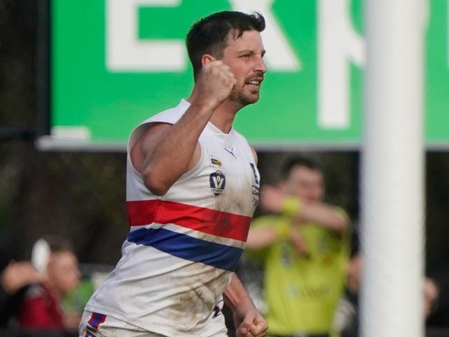 MPFNL Div 2 grand final: Somerville v Mornington, at Frankston Park, Plowman Pl,, Frankston. Mornington player Adrian Speedyc. Picture: Valeriu Campan