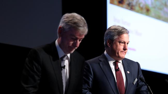 Westpac Chairman Lindsay Maxsted and CEO Brian Hartzer. Colin Murty/The Australian