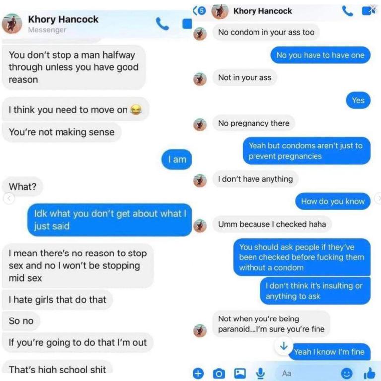 Revealed: The ‘inappropriate’ and ‘pushy’ messages sent by Khory ...