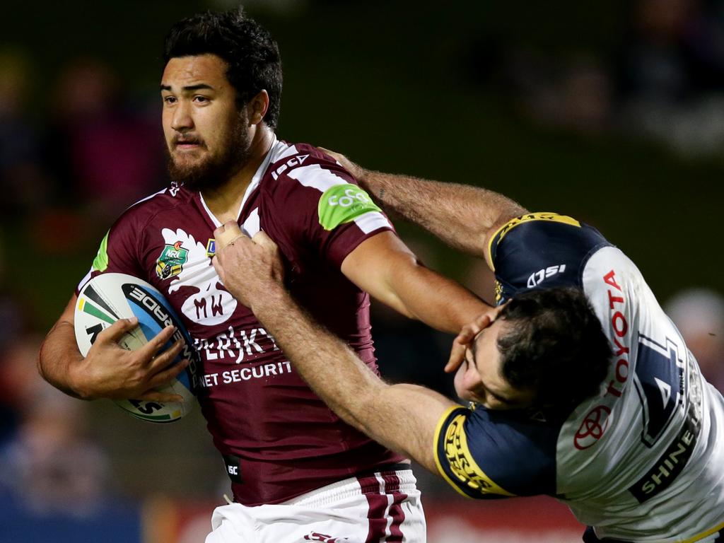 Hiku began his NRL career with the Sea Eagles. Picture: Gregg Porteous