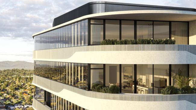 East End will boast whole-level penthouses with views to the Dandenongs. Picture: Supplied.