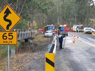 A 17-year-old girl died and another woman was taken to Grafton Base Hospital after being trapped following a three car crash on the Armidale Road about 40km south west of Grafton at about 8.30am on Saturday, 15th June, 2019. Picture: Frank Redward