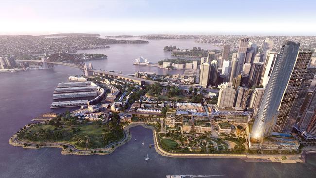 An artist’s impression of the Central Barangaroo development.