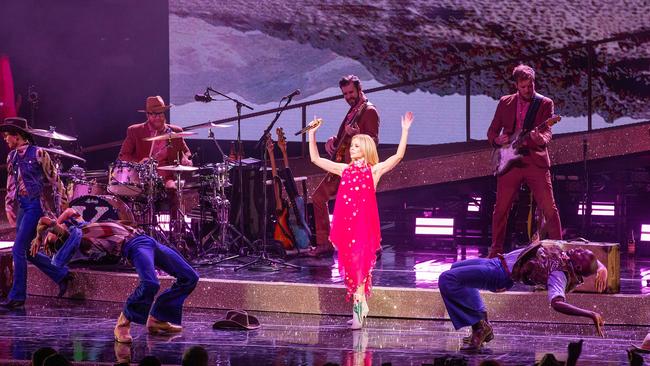 Kylie Minogue performs at the Sidney Myer Music Bowl. Picture: Mark Stewart