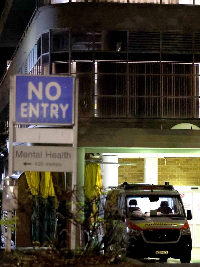 Ambulances outside Concord Hospital. Picture: Damian Shaw