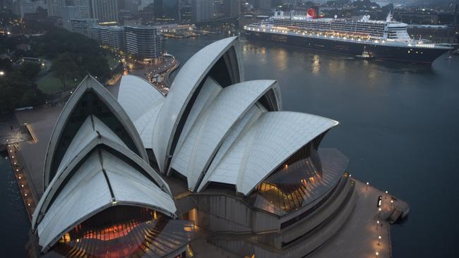 Cruise ships could say goodbye to docking in beautiful Sydney Harbour. Picture: James Morgan