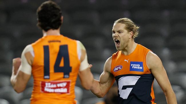 The Giants showed no mercy early in Friday night’s game. (Photo by Michael Willson/AFL Photos via Getty Images)