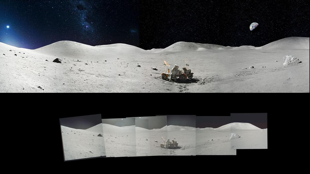 Moon landing panorama for longform