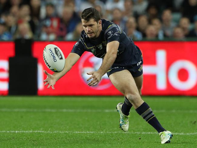 It was a case of deja vu for Lachlan Coote against the Sharks. Picture: Peter Wallis