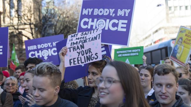 Pro-life and pro-choice rallies have been held outside Parliament House since the bill was first introduced. Picture: Brook Mitchell