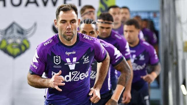 Cameron Smith is the leader of a tight-knit crew at Melbourne Storm. Picture: Gregg Porteous/NRL Photos