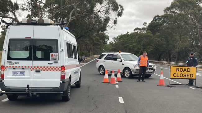 Emergency crews have currently closed the Riddoch Hwy between Tower Rd and the Penola by-pass. Picture Arj Ganesan.